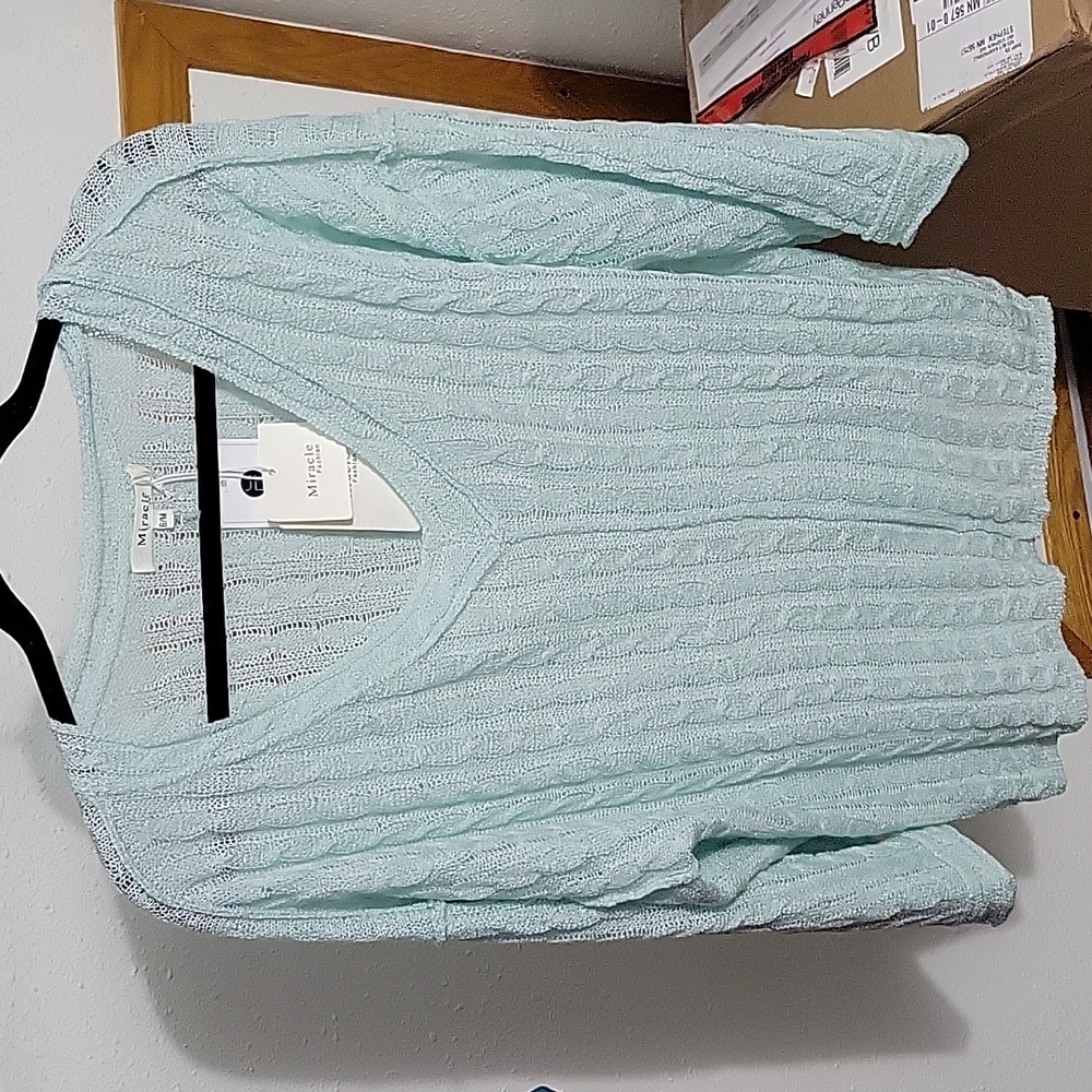 Blue v-neck sweater